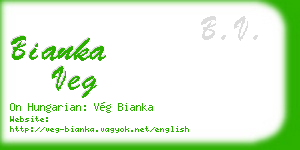 bianka veg business card