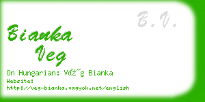 bianka veg business card